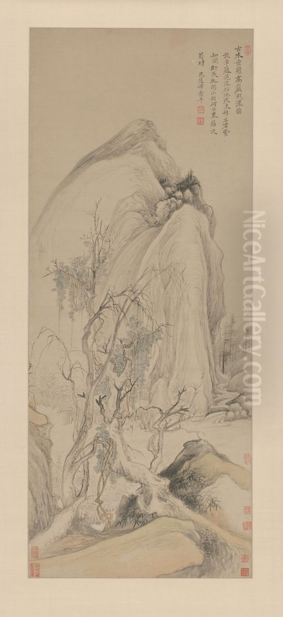 <<yun shou ping gao yan jian pu tu zhou>> Oil Painting by Yun Shouping