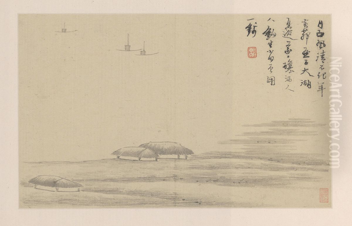 <<gong xian shan shui ce>> Oil Painting by Gong Xian