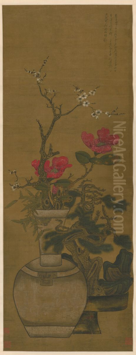 <<chen hong shou sui chao qing gong zhou>> Oil Painting by Chen Hongshou