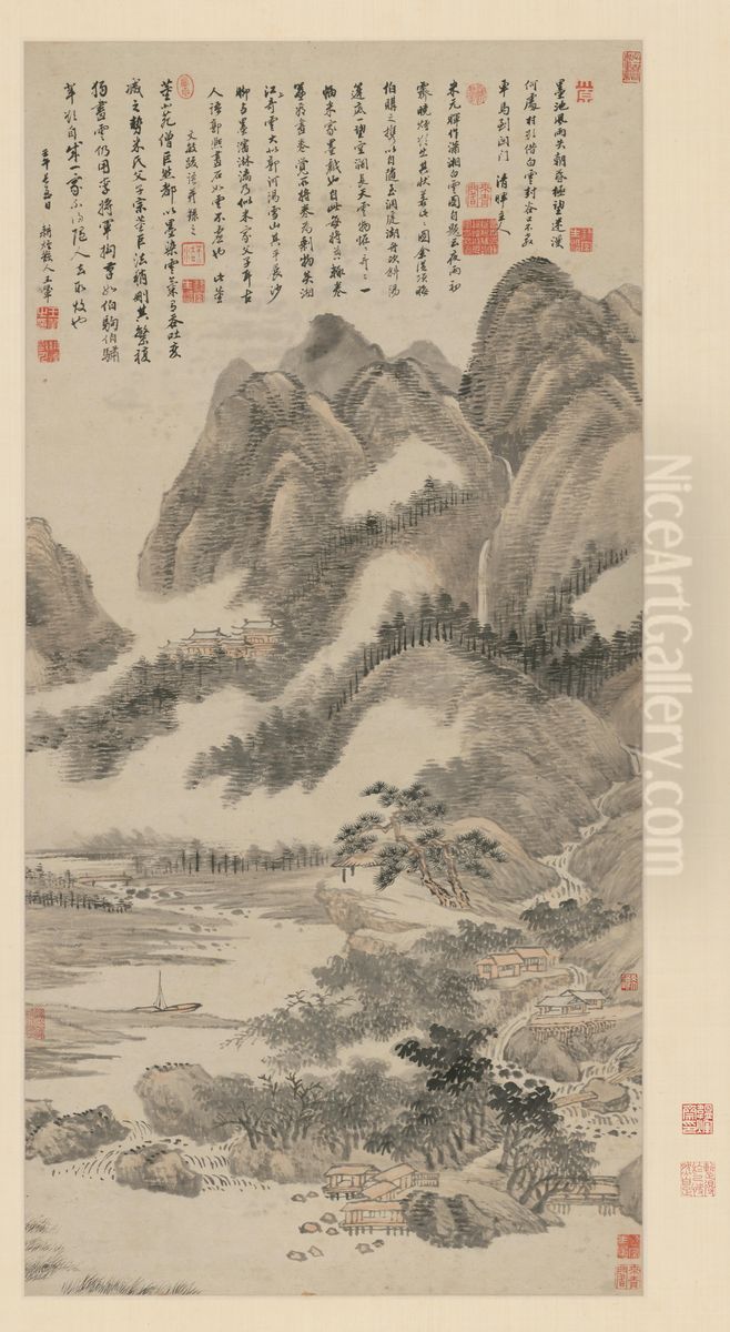 <<wang hui mo chi feng yu zhou>> Oil Painting by Wang Hui