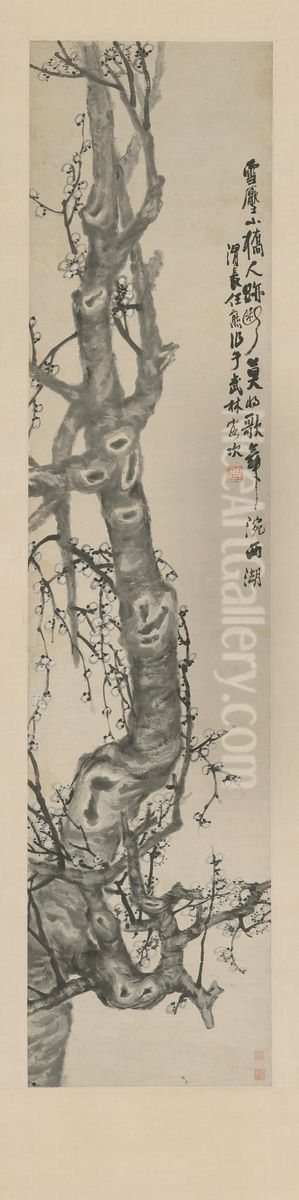 <<ren xiong mei hua zhou>> Oil Painting by Ren Xiong