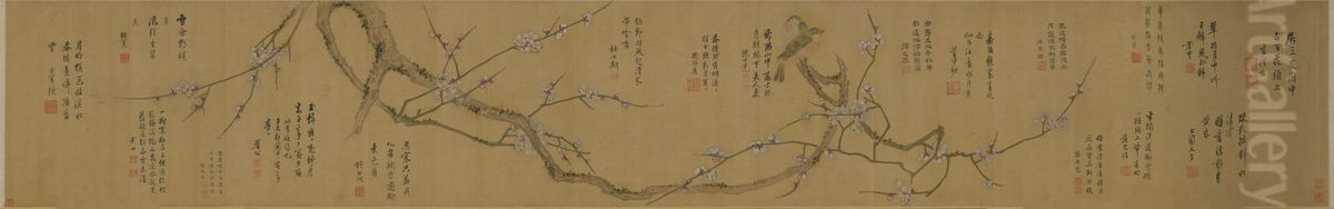 <<chen ji ru mei hua shuang qin juan>> Oil Painting by Chen Jiru