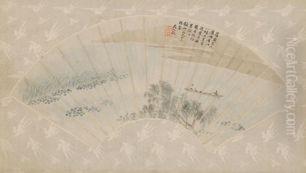 <<wu da cheng he ting fan ting shan>> Oil Painting by Wu Dacheng