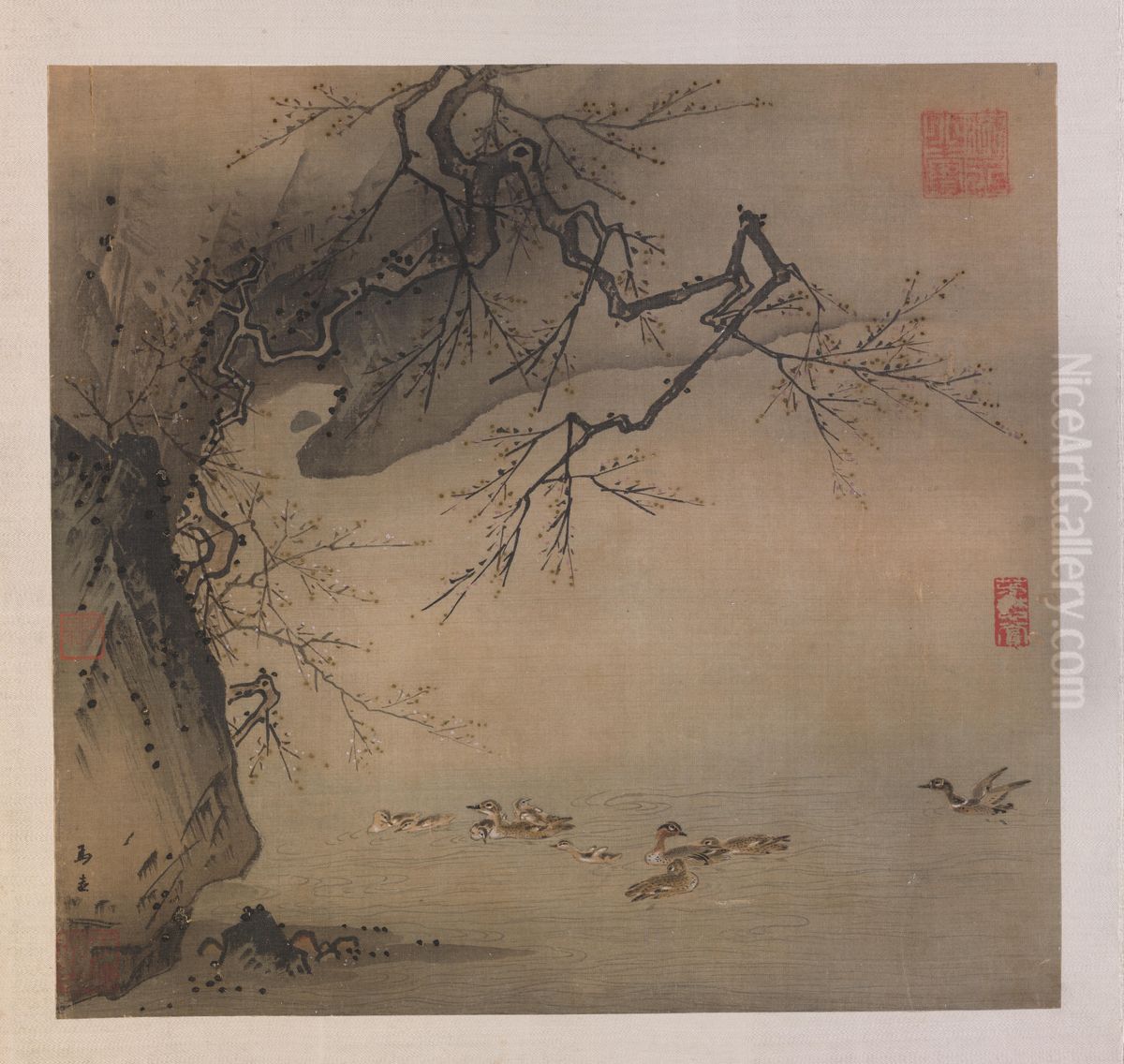<<ma yuan mei shi xi fu tu ye>> Oil Painting by Ma Yuan