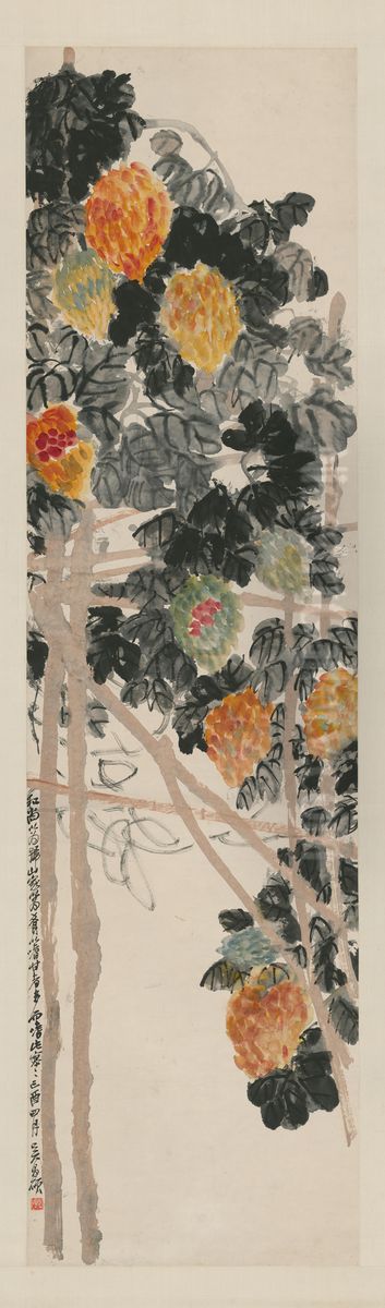 <<wu chang shuo ku gua tu zhou>> Oil Painting by Wu Chang-shuo