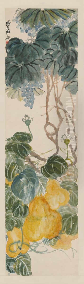 <<wu chang shuo pu tao hu lu zhou>> Oil Painting by Wu Chang-shuo