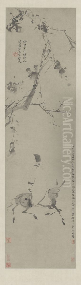 <<xu wei lu bei yin shi tu zhou>> Oil Painting by Xu Wei