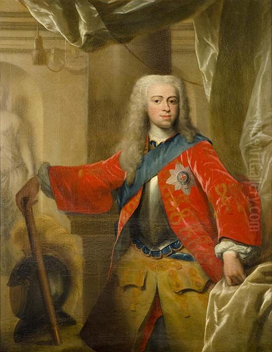 Portret van de jonge Willem IV Oil Painting by Philip van Dijk