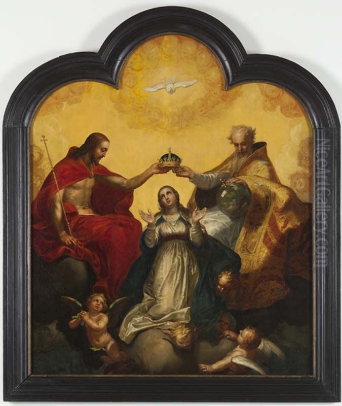 Coronation of the virgin Oil Painting by Abraham Bloemaert