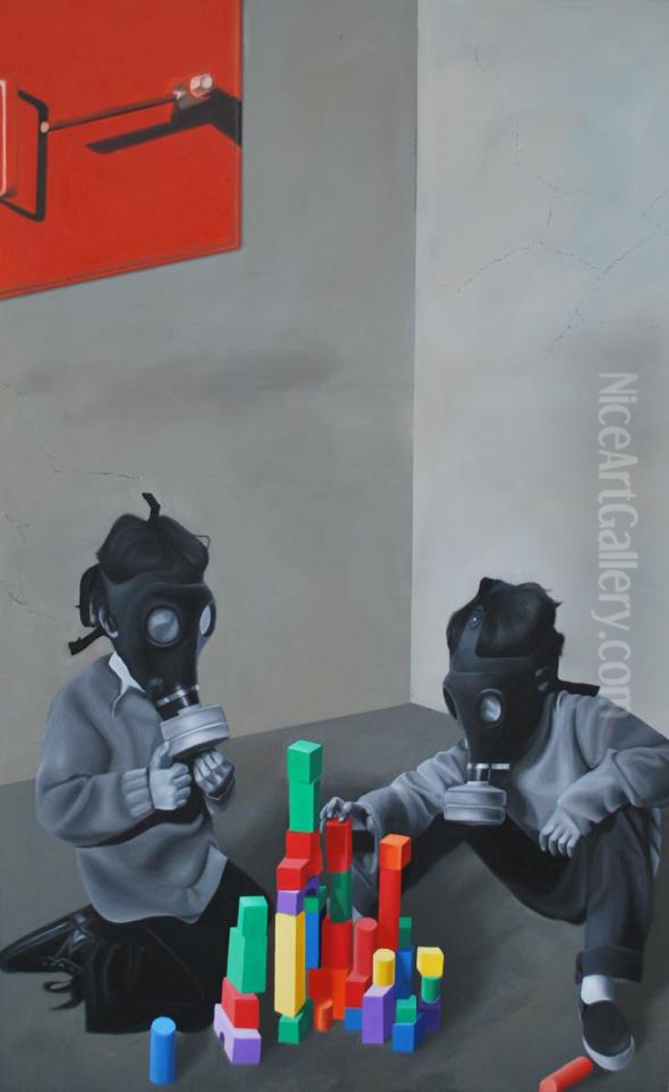 Play Time at the Gulf War Oil Painting by unknown