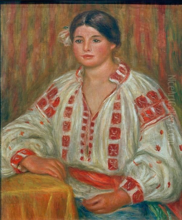 La blouse bulgare Oil Painting by Pierre Auguste Renoir