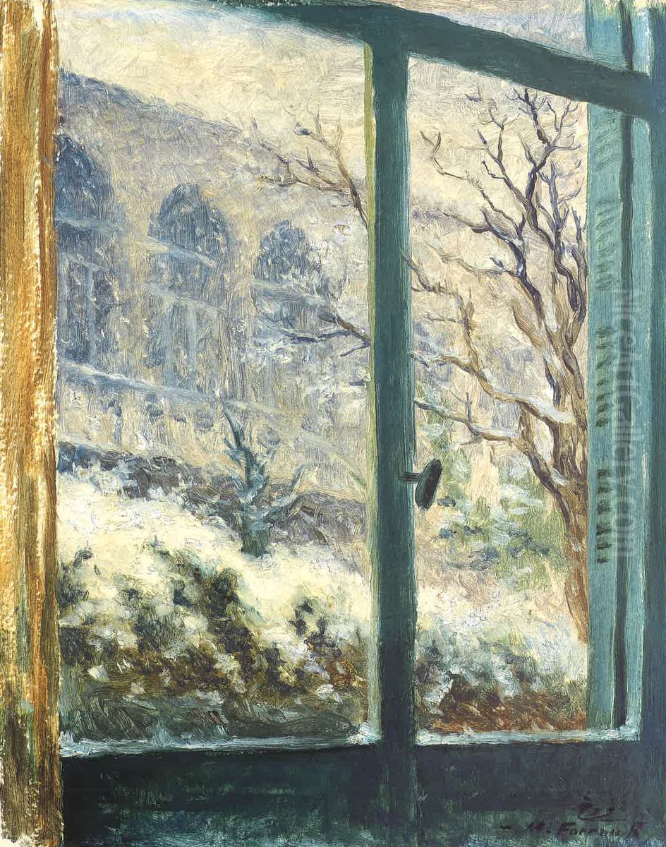 De Ma Fenetre. Oil Painting by Moustafa Farroukh