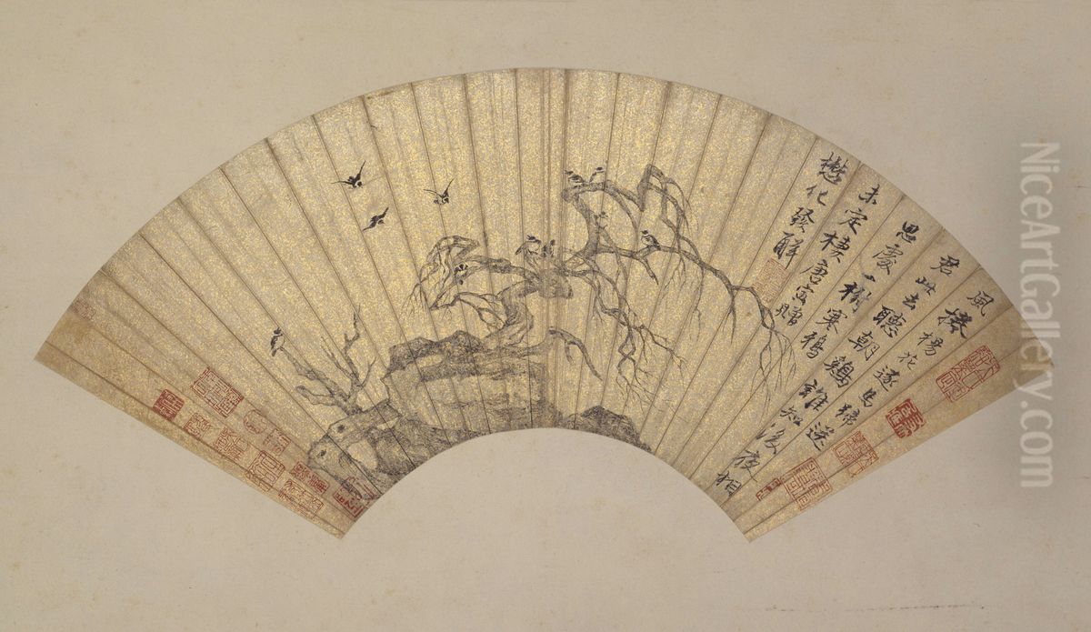 <<tang yin ku mu han ya tu shan ye>> Oil Painting by Tang Yin