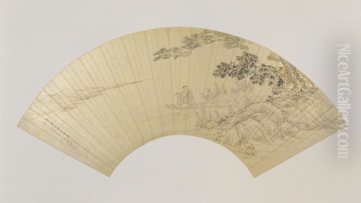 <<cheng jia sui lu ting di chang tu shan ye>> Oil Painting by Cheng Jiasui