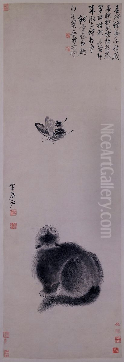 <<sun ke hong mao die tu zhou>> Oil Painting by Sun Kehong