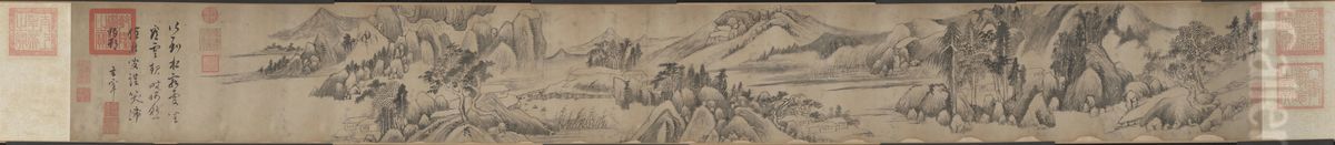 <<dong qi chang shan shui juan>> Oil Painting by Dong Qichang