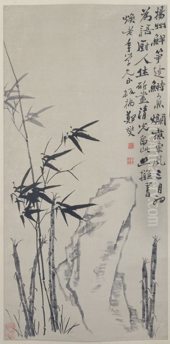 <<zheng xie zhu shi tu zhou>> Oil Painting by Zheng Xie