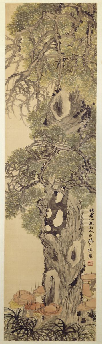 <<zhao zhi qian gu bai ling zhi tu zhou>> Oil Painting by Zhao Zhiqian