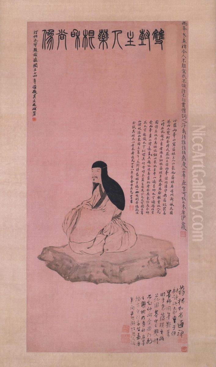 <<luo pin yao gen he shang xiang zhou>> Oil Painting by Luo Ping