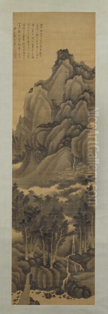 <<gong xian yun he song yin tu zhou>> Oil Painting by Gong Xian