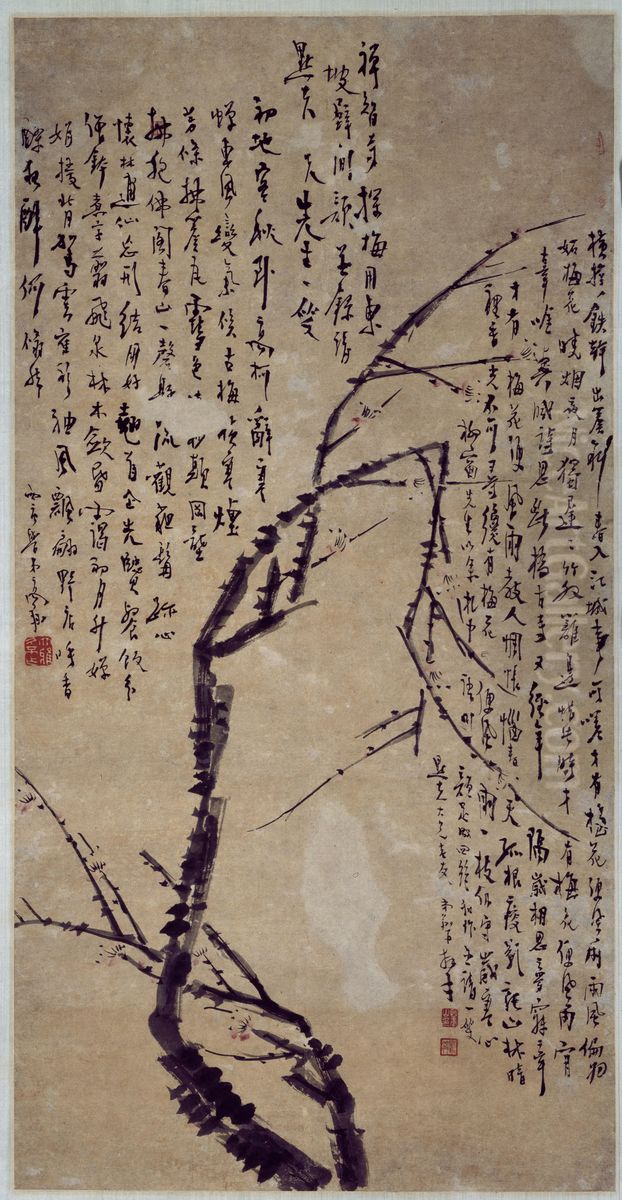 <<gao xiang mei hua tu zhou>> Oil Painting by Gao Xiang