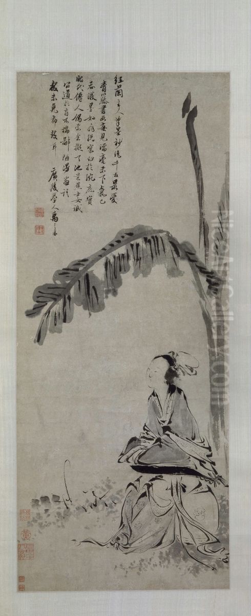 <<yu zhi ding ba jiao shi nu tu zhou>> Oil Painting by Yu Zhiding