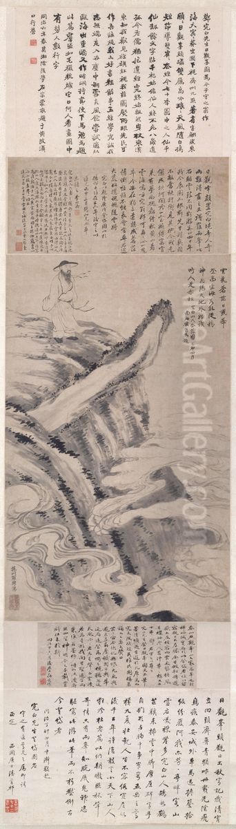 <<luo pin deng shi ru deng dai tu zhou>> Oil Painting by Luo Ping