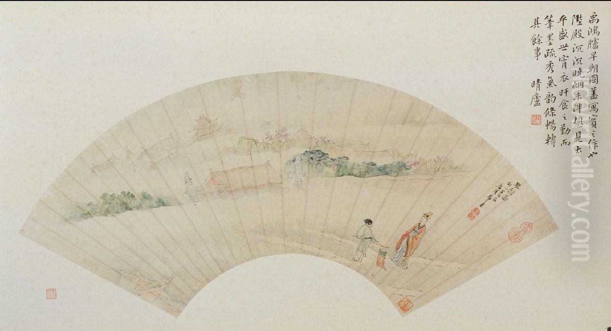 <<yu zhi ding zao chao tu shan ye>> Oil Painting by Yu Zhiding