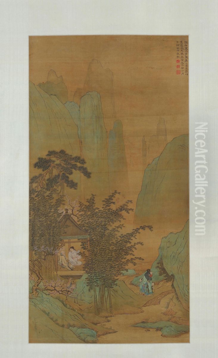 <<yu zhi ding fang zhao qian li san duo tu zhou>> Oil Painting by Yu Zhiding