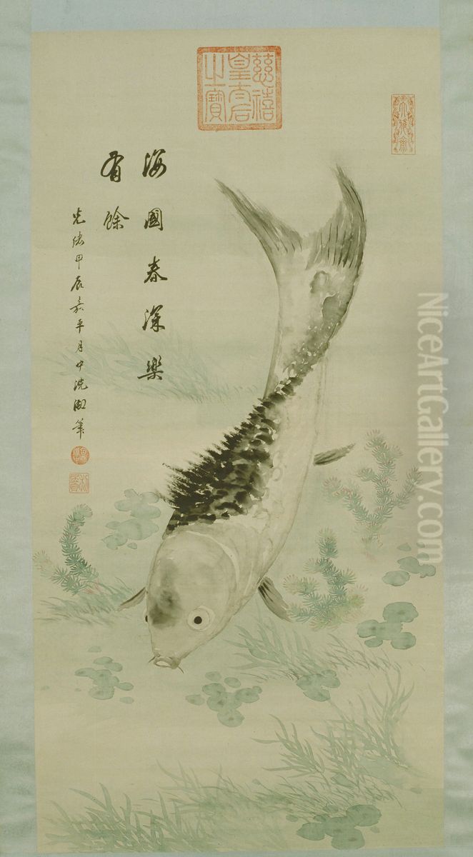 <<ci xi yu zao tu zhou>> Oil Painting by Empress Dowager Cixi