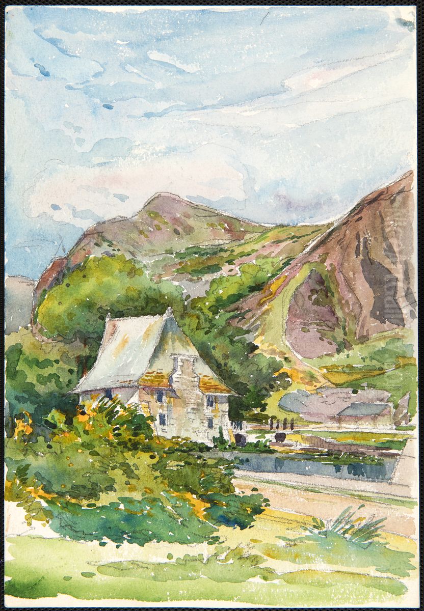 Bruz moulin du Boel Oil Painting by Emmanuel Le Ray