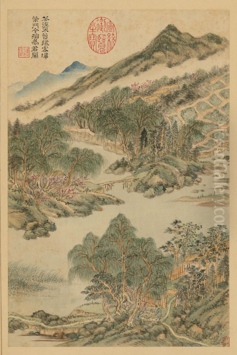 <<wang shi min hua du fu shi yi ce>> Oil Painting by Wang Shimin