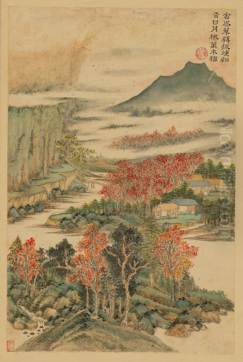 <<wang shi min hua du fu shi yi ce>> Oil Painting by Wang Shimin