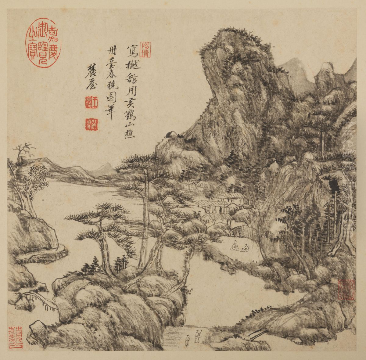 <<wang yuan qi cao tang shi zhi tu ce>> Oil Painting by Wang Yuanqi