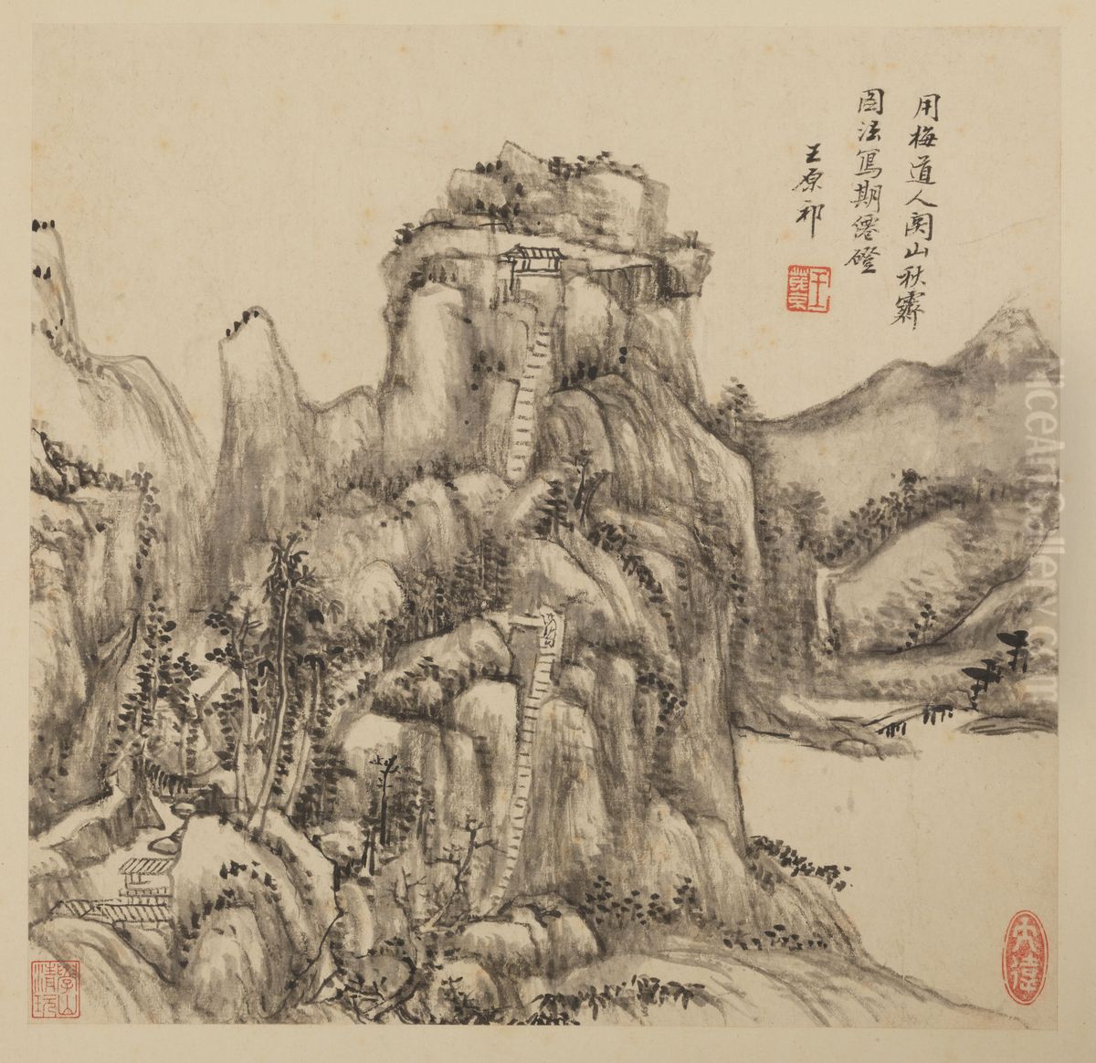 <<wang yuan qi cao tang shi zhi tu ce>> Oil Painting by Wang Yuanqi