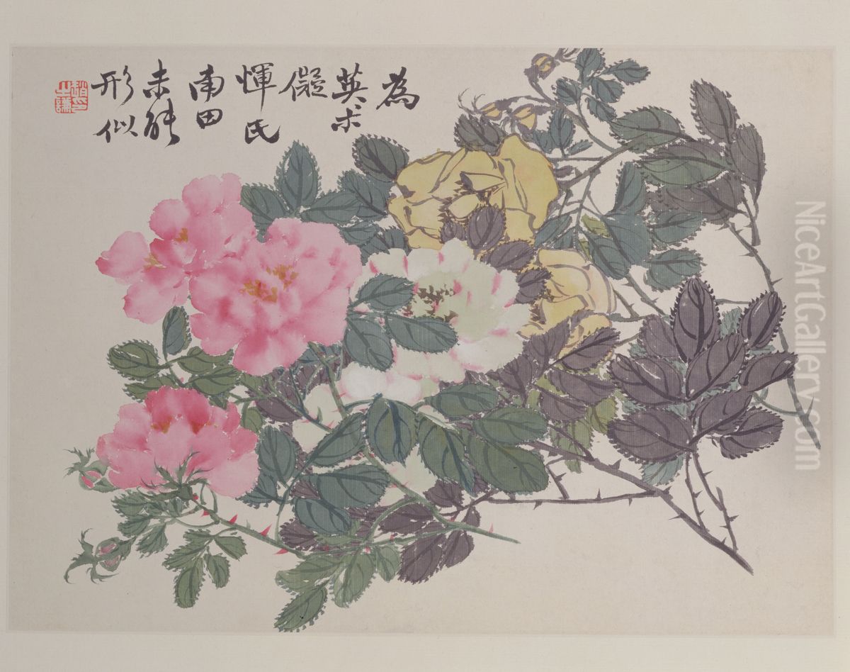 <<zhao zhi qian hua hui ce-hua hui ye>> Oil Painting by Zhao Zhiqian