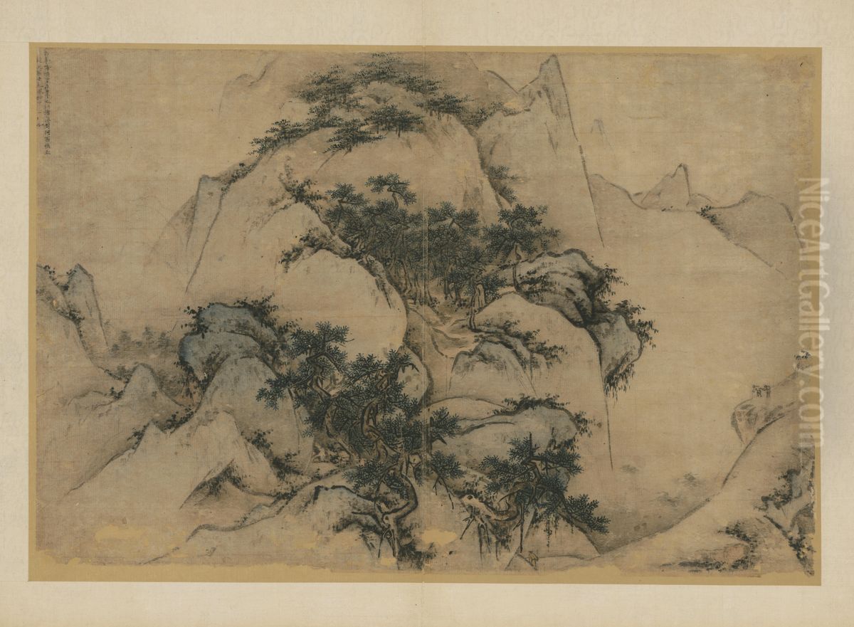 <<wang lu hua shan tu ce>> Oil Painting by Wang Lu