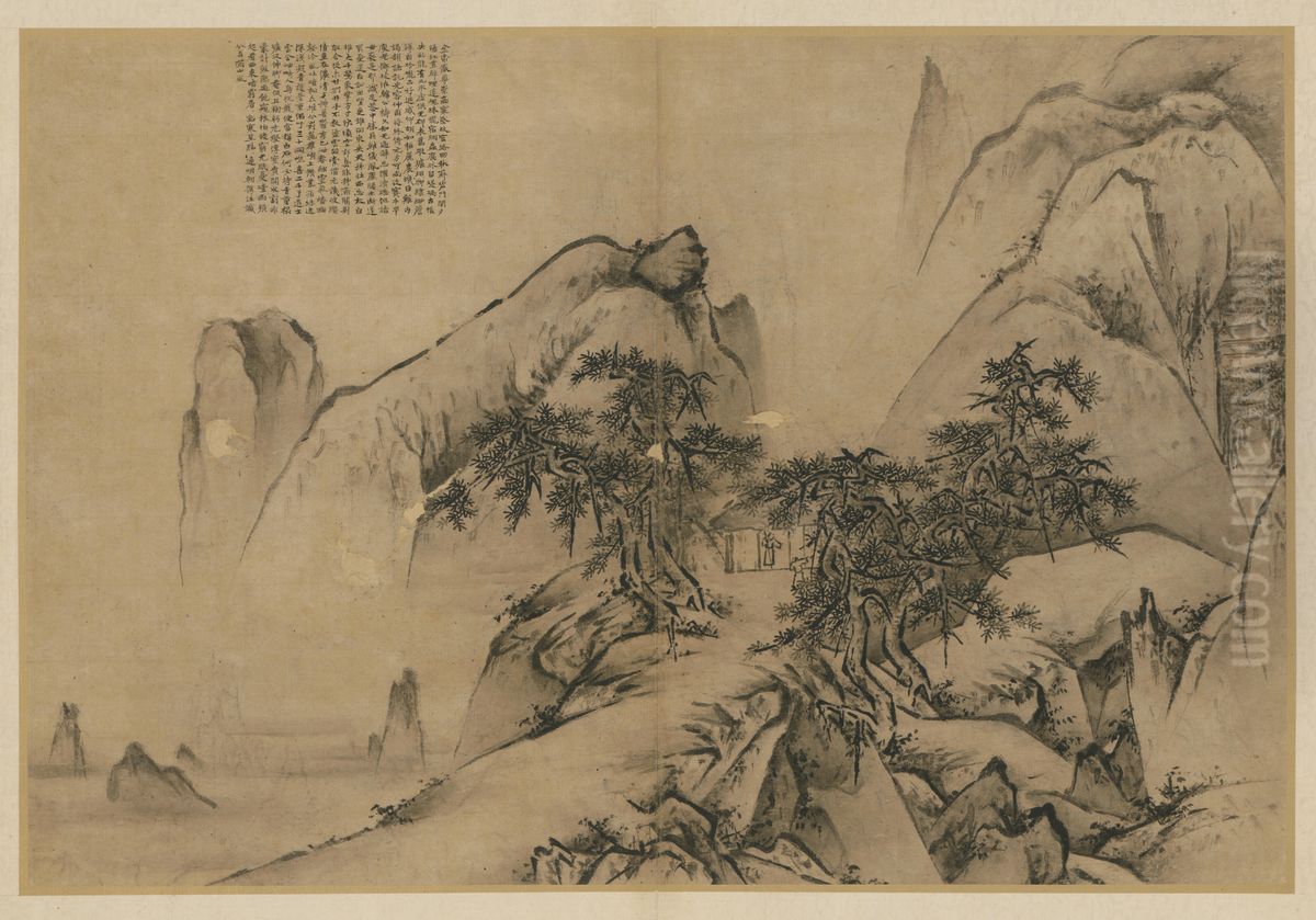 <<wang lu hua shan tu ce>> Oil Painting by Wang Lu