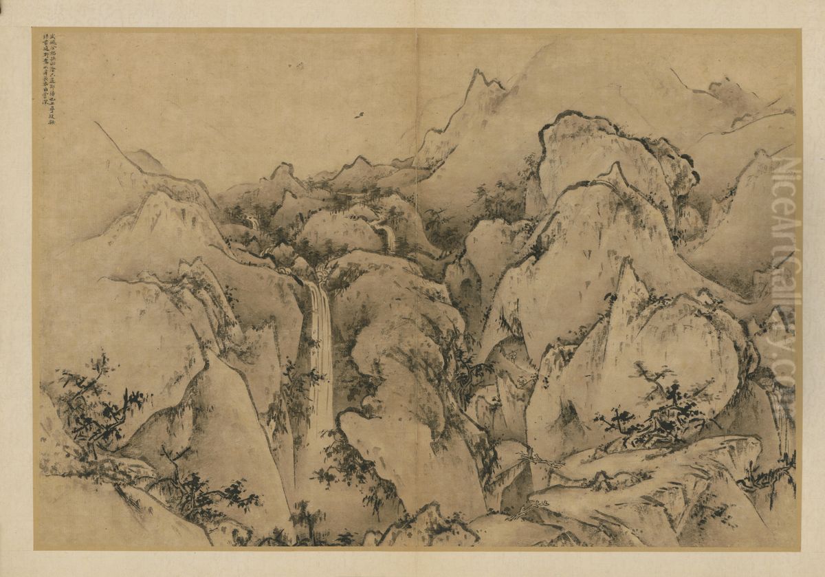 <<wang lu hua shan tu ce>> Oil Painting by Wang Lu