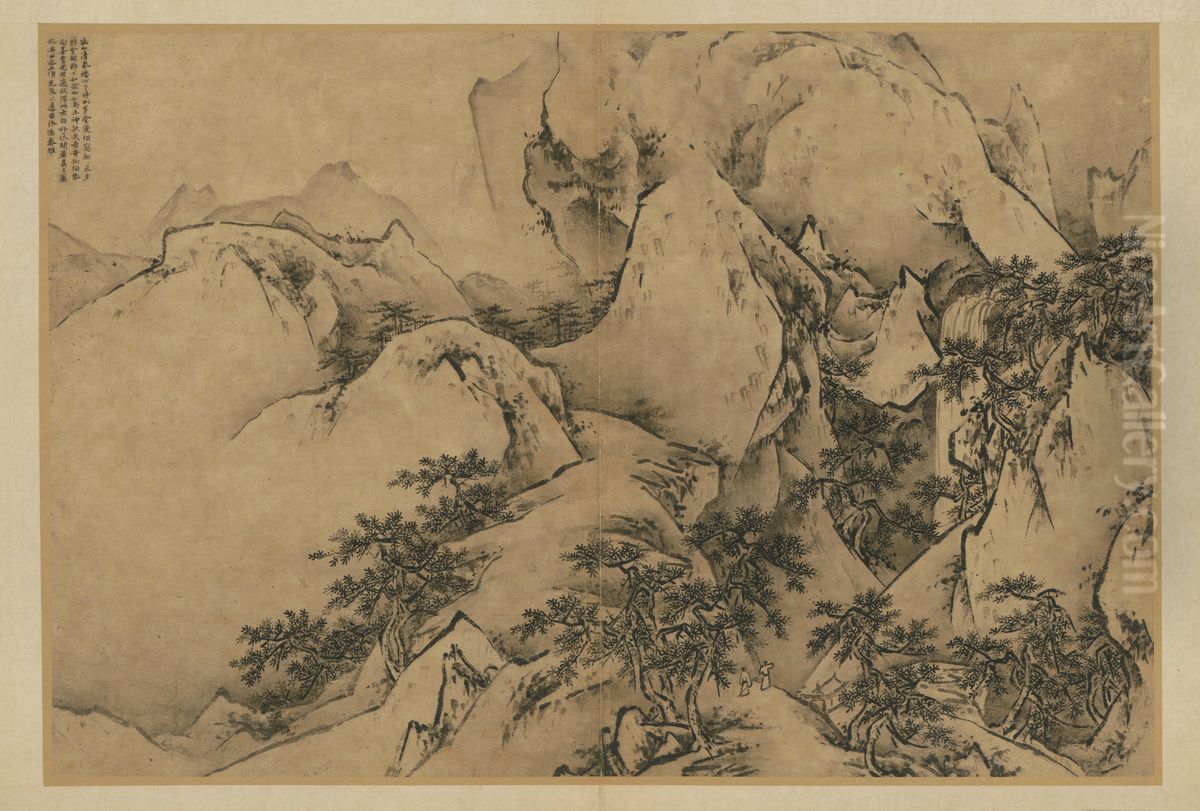 <<wang lu hua shan tu ce>> Oil Painting by Wang Lu