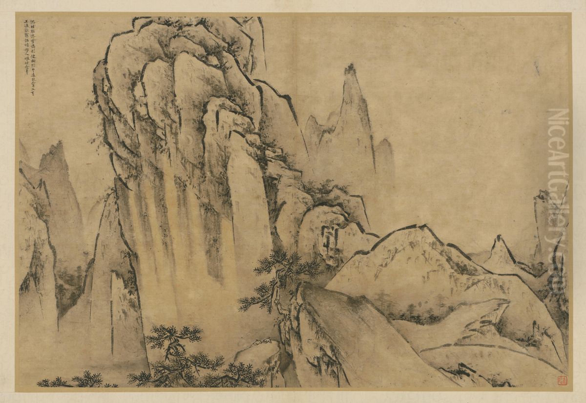 <<wang lu hua shan tu ce>> Oil Painting by Wang Lu