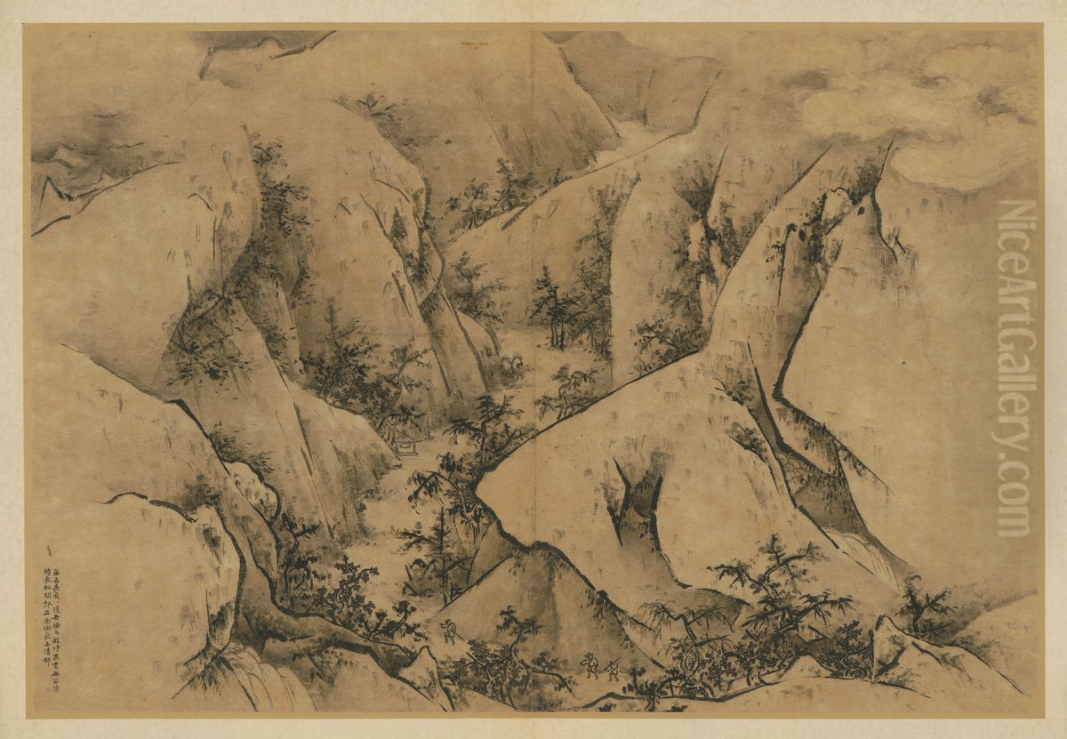 <<wang lu hua shan tu ce>> Oil Painting by Wang Lu