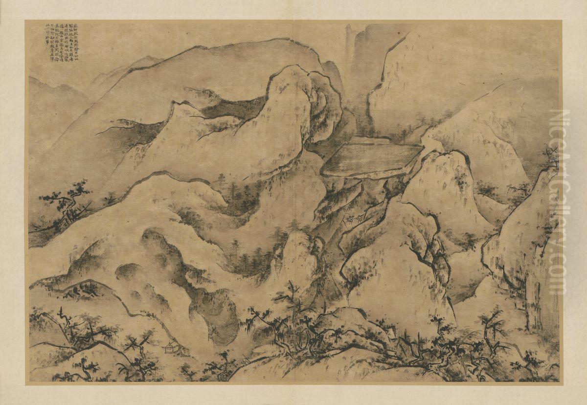 <<wang lu hua shan tu ce>> Oil Painting by Wang Lu