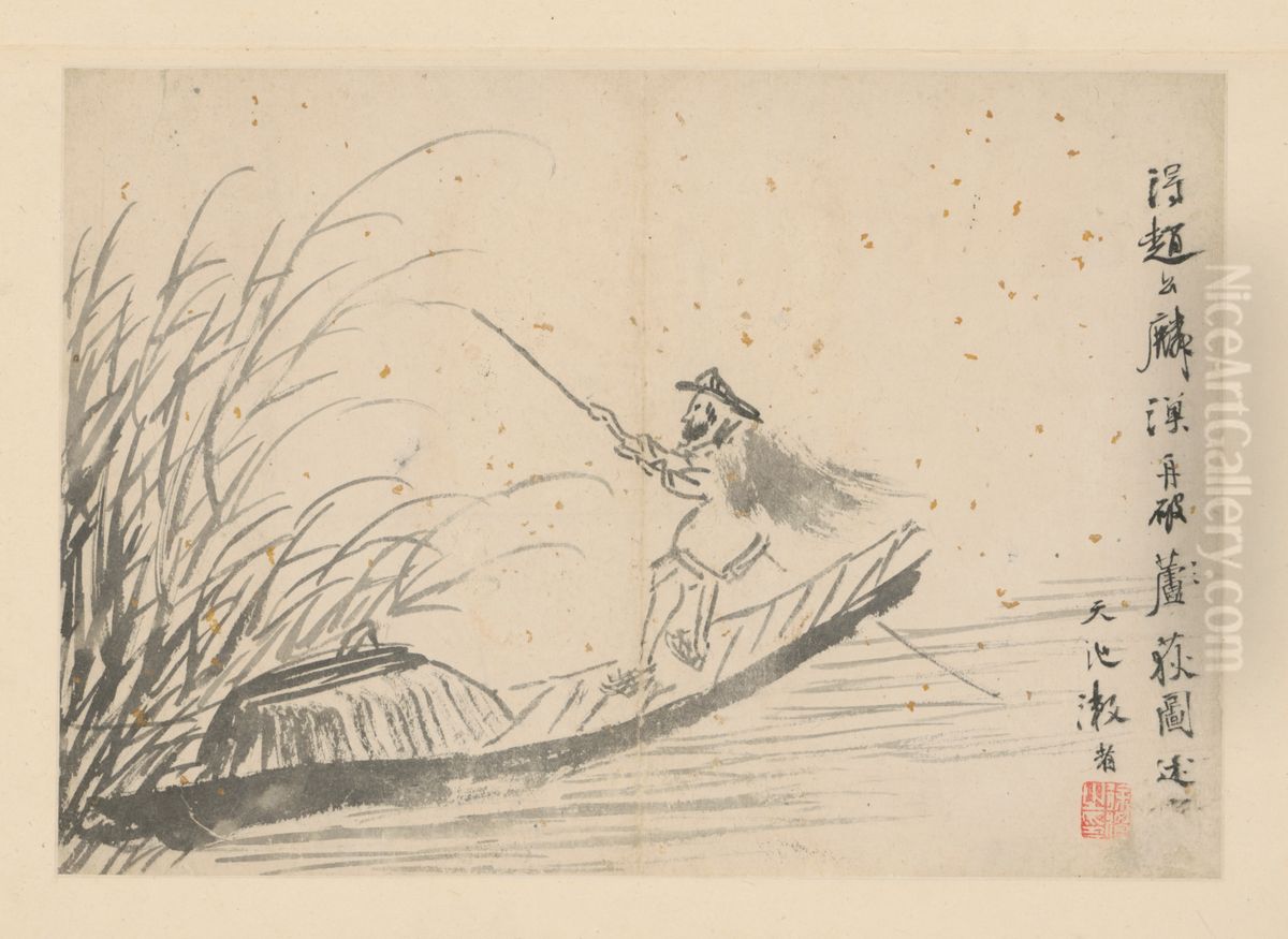 <<xu wei ren wu hua hui ce>> Oil Painting by Xu Wei