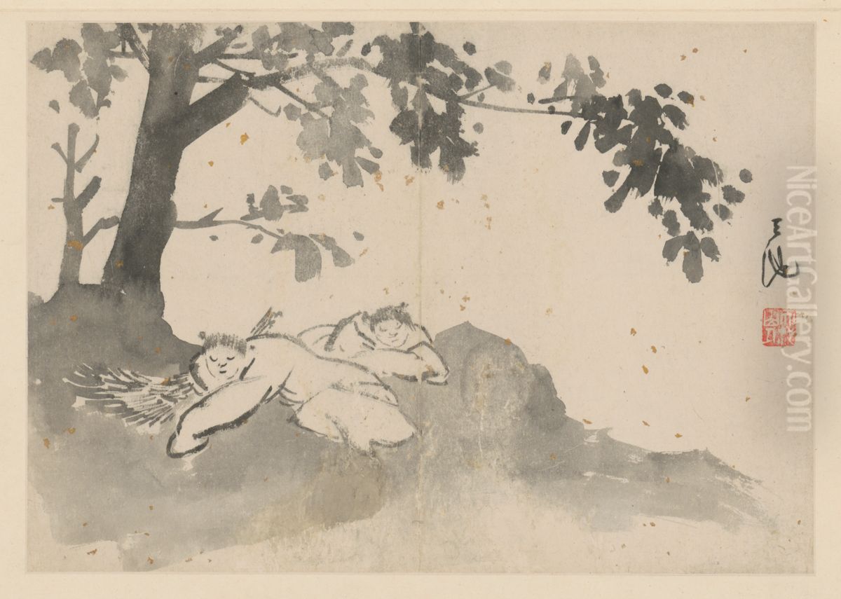 <<xu wei ren wu hua hui ce>> Oil Painting by Xu Wei