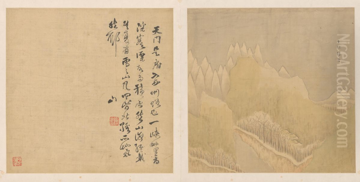 <<fu shan shan shui ce di si kai>> Oil Painting by Fu Shan