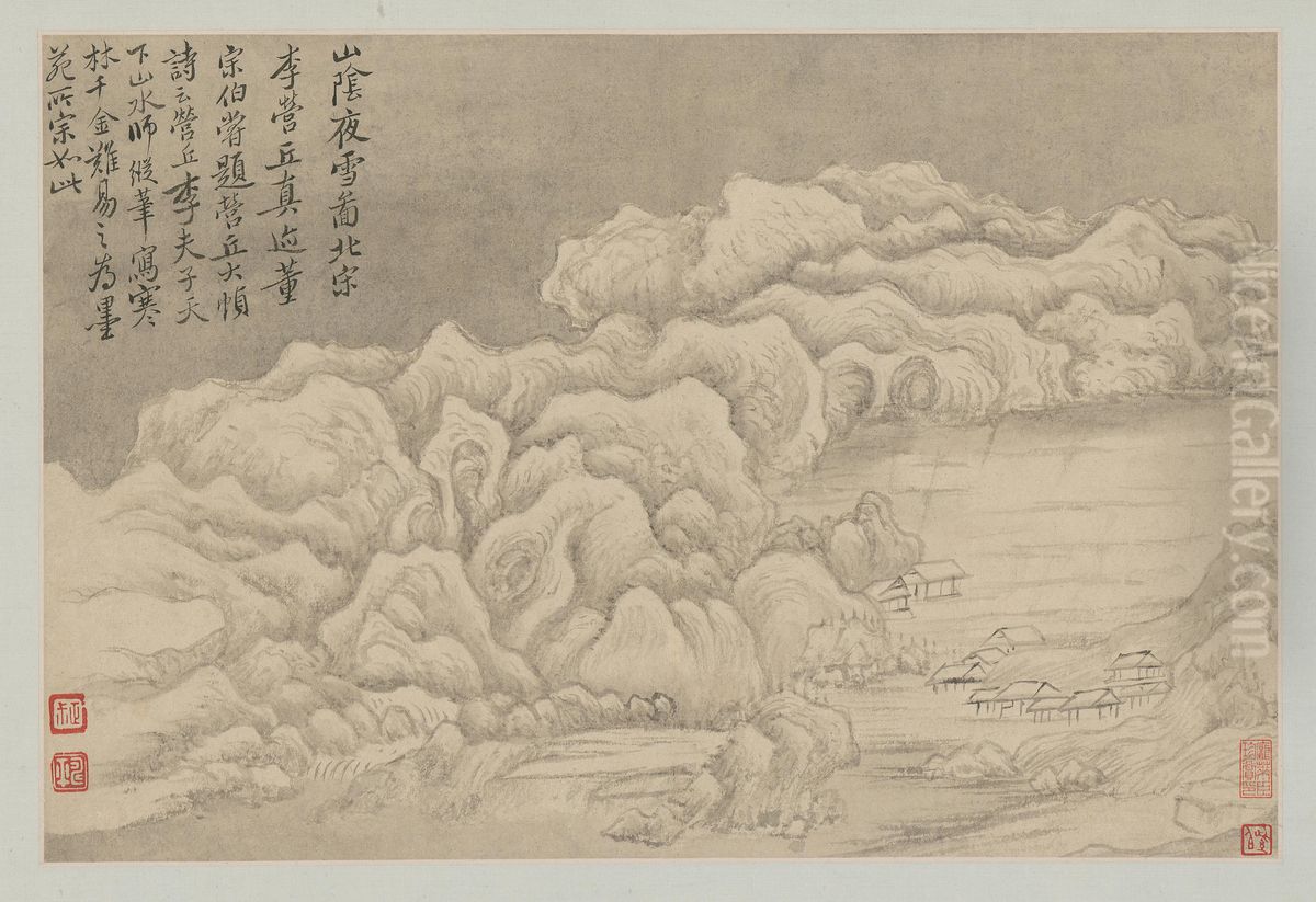 <<yun shou ping hua hui shan shui ce>> Oil Painting by Yun Shouping