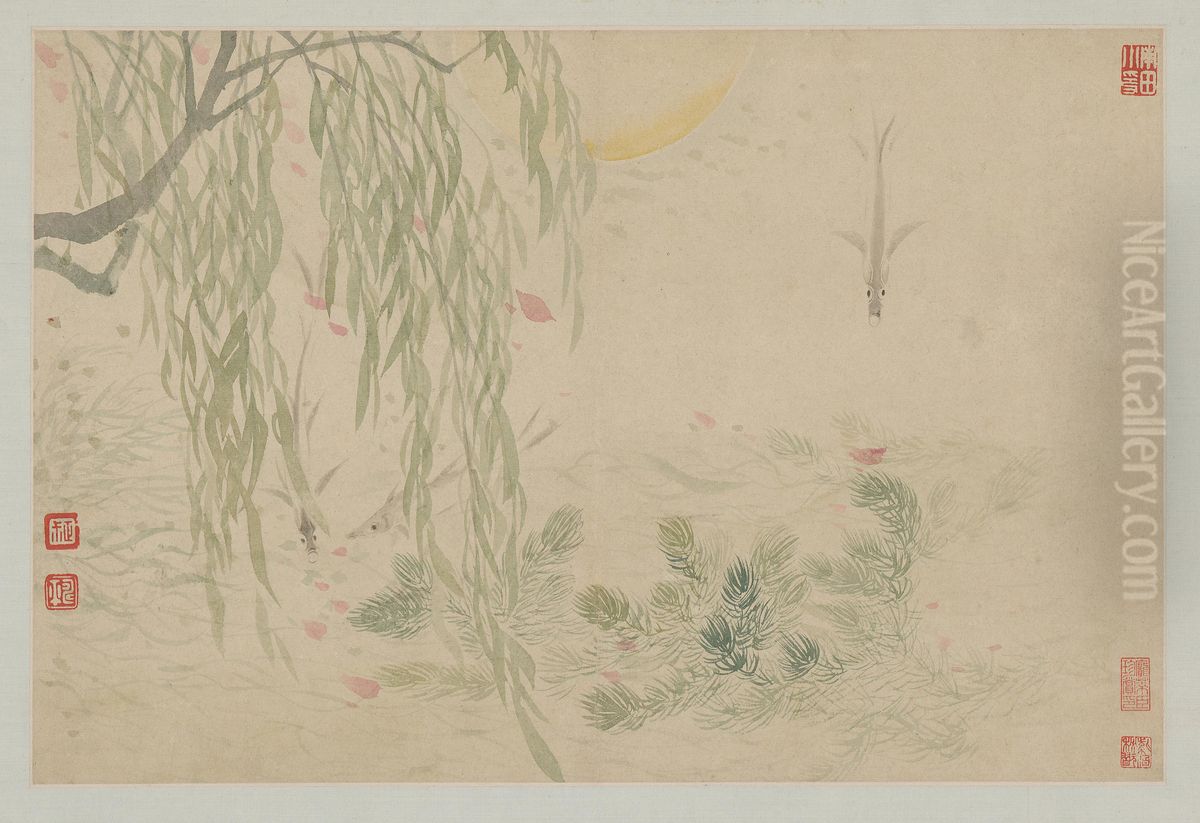 <<yun shou ping hua hui shan shui ce>> Oil Painting by Yun Shouping