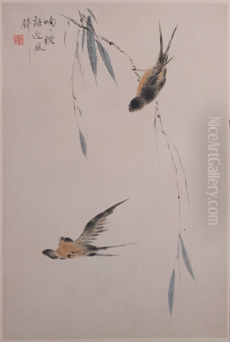 <<hua nie hua niao ce>> Oil Painting by Hua Yan