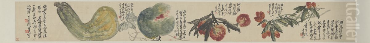 <<wu jun qing zhen guo tu juan>> Oil Painting by Wu Chang-shuo